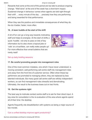 25 tips for motivating staff | PDF