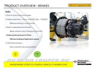 Mahindra TORRO 25 Ton Capacity Tippers Specs | PPT