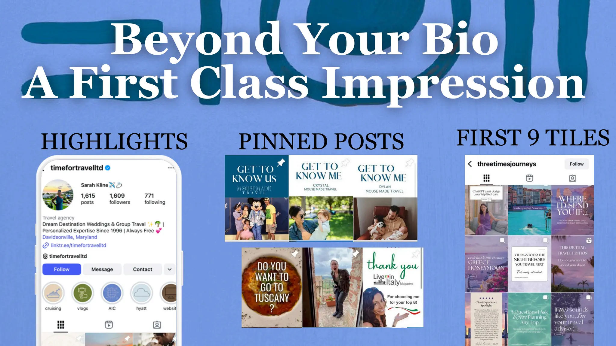 HIGHLIGHTS PINNED POSTS FIRST 9 TILES
 