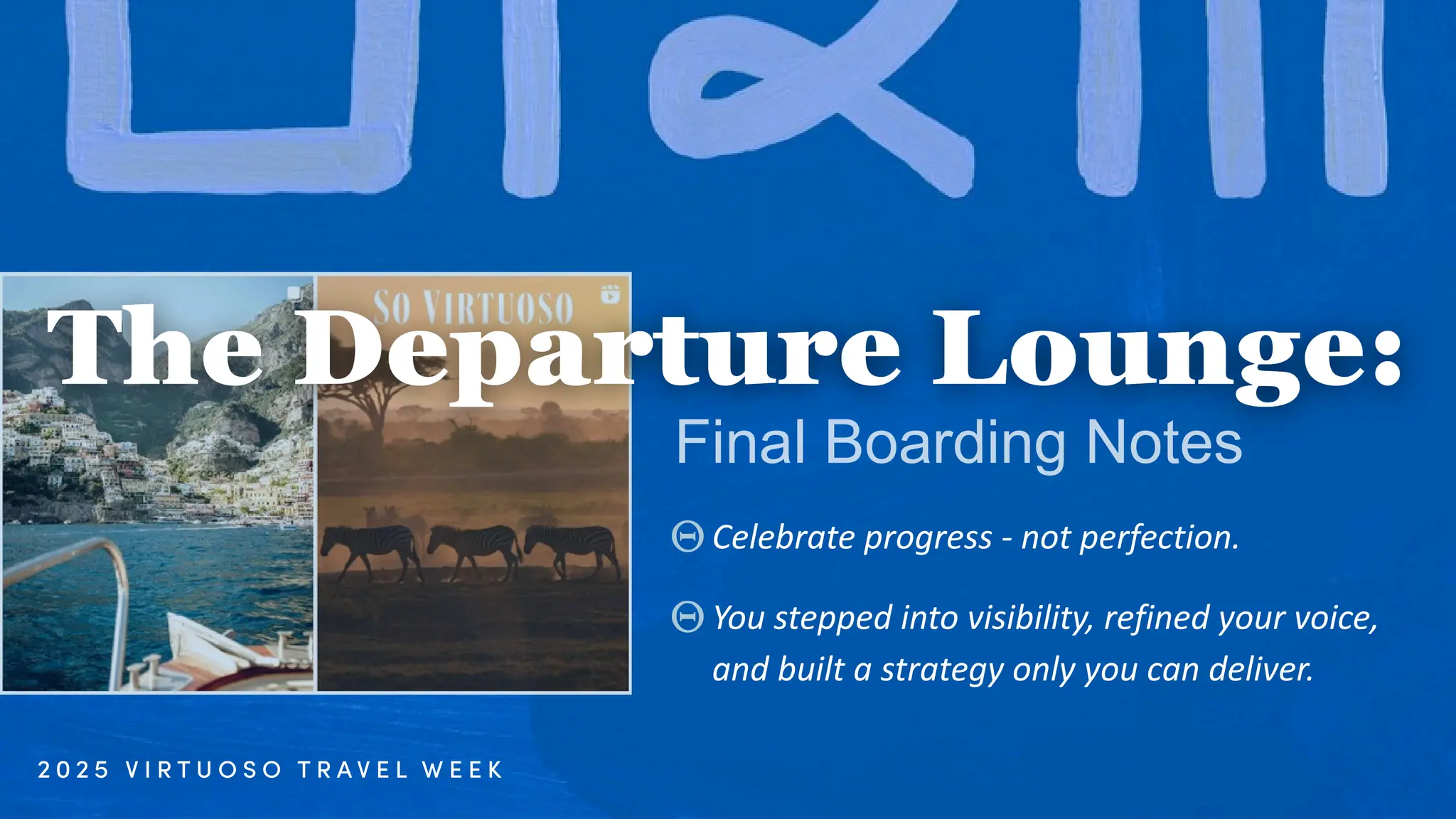 Final Boarding Notes
Celebrate progress - not perfection.
You stepped into visibility, refined your voice,
and built a strategy only you can deliver.
 