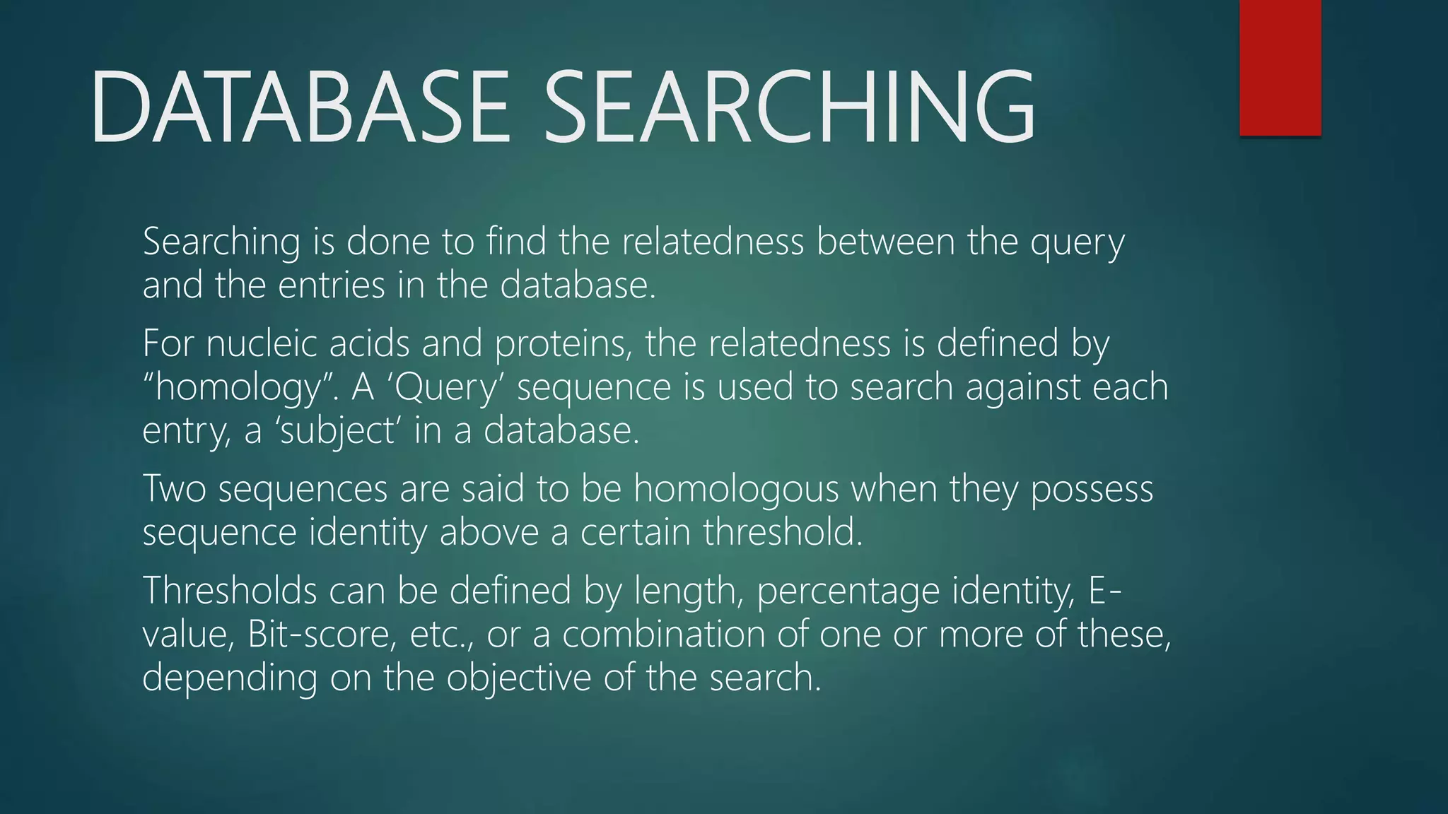 Database Searching | PPTX