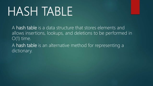 Hashing In Data Structure | PPT