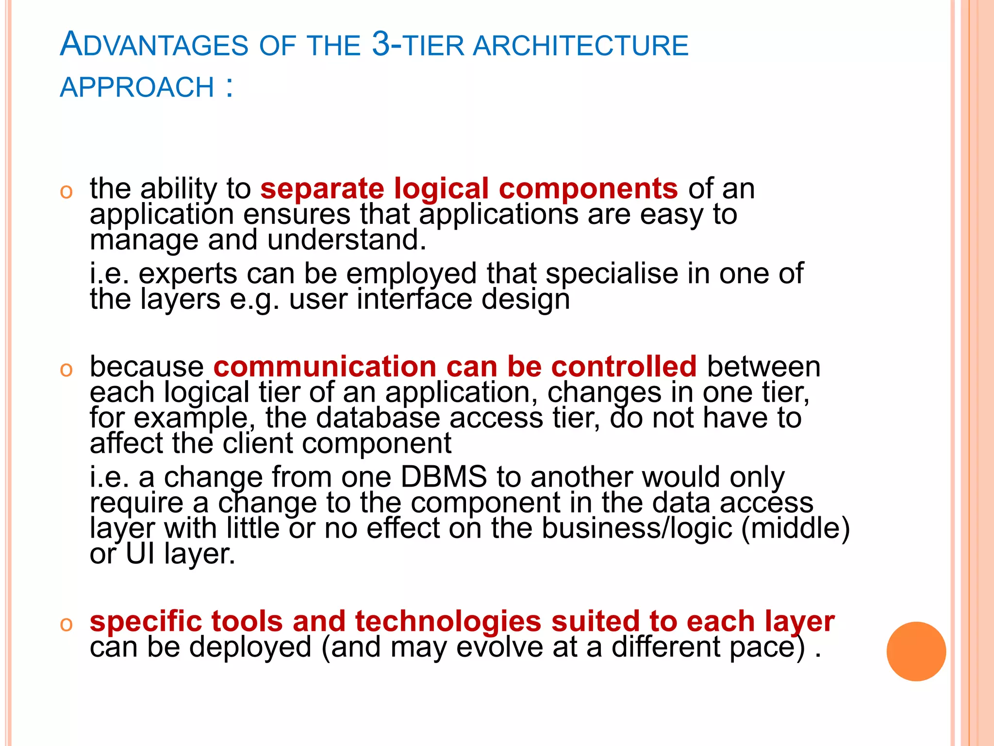 Overview of 3-tier Client Server Architecture | PPTX