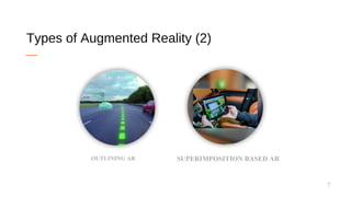 7
Types of Augmented Reality (2)
OUTLINING AR SUPERIMPOSITION BASED AR
 