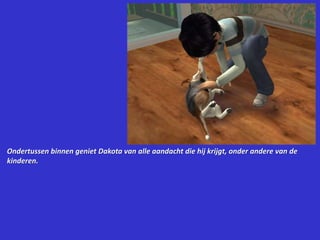 Ondertussen binnen geniet Dakota van alle aandacht die hij krijgt, onder andere van de kinderen.