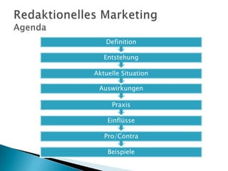 Definition

Entstehung
Aktuelle Situation
Auswirkungen
Praxis
Einflüsse
Pro/Contra
Beispiele

 