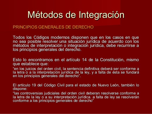 interpretación e integración juridica