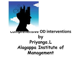 Comprehensive OD interventions
by
Priyanga.L
Alagappa Institute of
Management
 