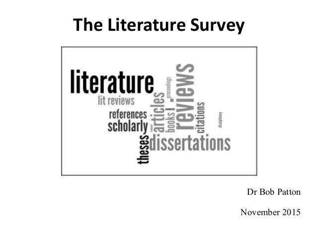 literature survey vs references