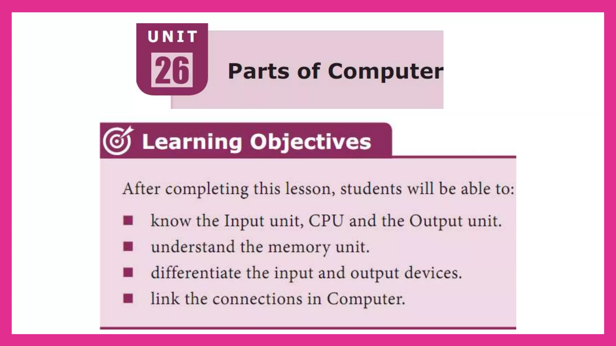 26. Pedagogy of Physical Science (Part II ) - Parts of Computer | PPT