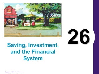 Copyright © 2004 South-Western
26
Saving, Investment,
and the Financial
System
 