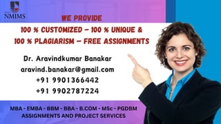 NMIMS assignment writing services I NMIMS assignment writers I NMIMS assignment consultancy