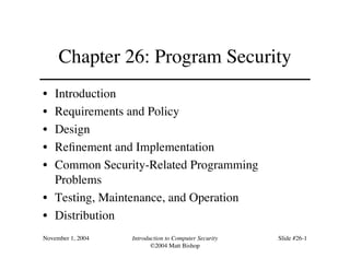 Comprehensive Program Security Design and Implementation in Computer ...