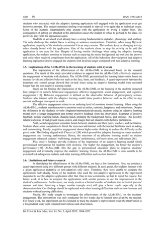 Assessing the effectiveness of the adaptation learning model for ...