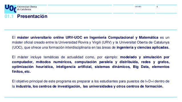 Sesion Informativa Master Universitario Ingenieria Computacional Y Ma