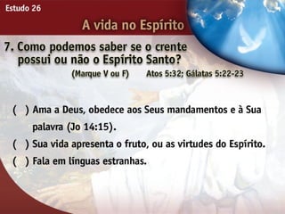 A Vida no Espírito - Ouvindo a Voz de Deus, Estudo Bíblico, Igreja Adventista