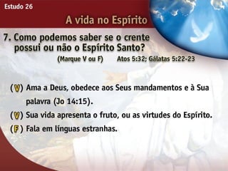 A Vida no Espírito - Ouvindo a Voz de Deus, Estudo Bíblico, Igreja Adventista