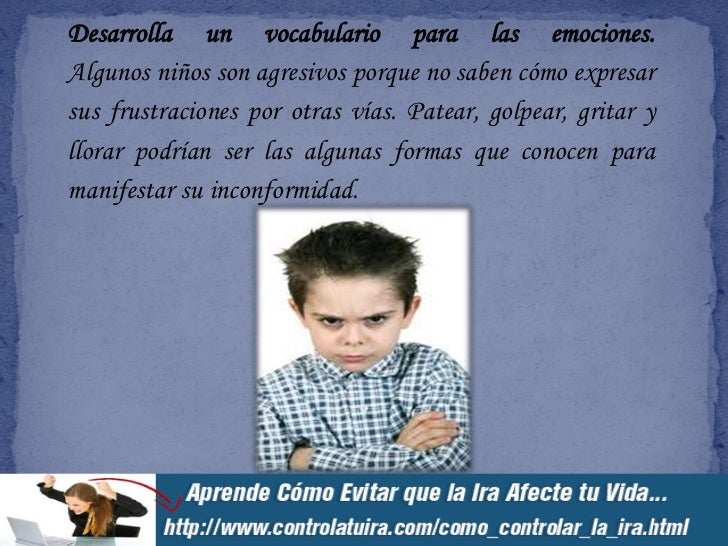 consejos para controlar la ira en los niños