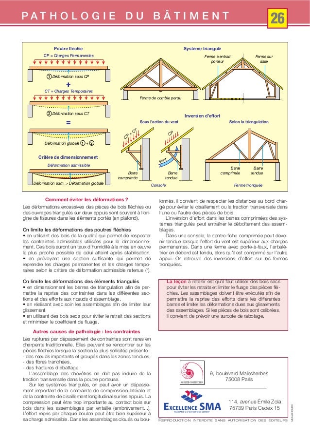 26 les déformations des charpentes en bois traditionnelles 26 les déformations des charpentes en bois traditionnelles