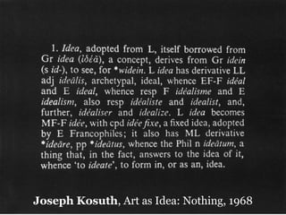 30Joseph Kosuth, Art as Idea: Nothing, 1968
 