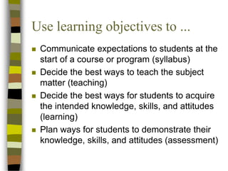Learning Objectives | PPT