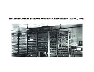 Electronic delay storage automatic calculator (EDSAC), 1952
 