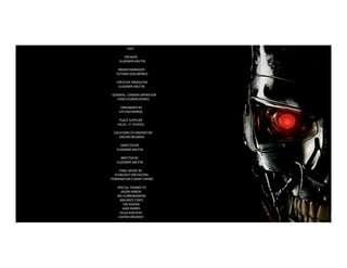 CAST
SPEAKER
VLADIMIR ARUTIN
BRAND MANAGER
TATIANA GOLUBENKO
CREATIVE PRODUCER
VLADIMIR ARUTIN
GENERAL CAMERA OPERATOR
IVAN CHUMACHENKO
ORGANISED BY
HYS ENTERPRISE
PLACE SUPPLIER
HILLEL IT SCHOOL
LOCATION CO-ORDINATOR
VADYM DRUMOV
DIRECTED BY
VLADIMIR ARUTIN
WRITTEN BY
VLADIMIR ARUTIN
FINAL MUSIC BY
STARLIGHT ORCHESTRA
‘TERMINATOR II MAIN THEME’
SPECIAL THANKS TO
JASON ARBON
RAJ SUBRAMANIAN
MAURICE CONTI
JOE ROGAN
SAM HARRIS
OLGA KISELEVA
VADYM DRUMOV
 