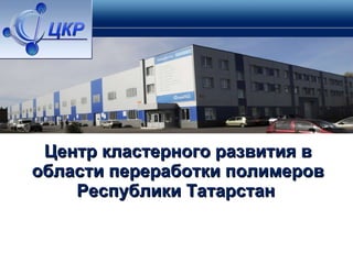 Центр кластерного развития в области переработки полимеров Республики Татарстан   