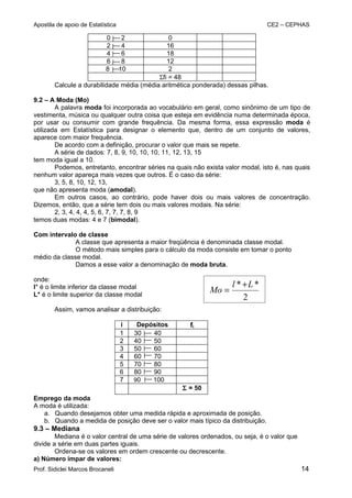 Apostila de Estatística