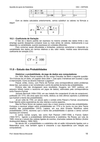 Apostila de Estatística