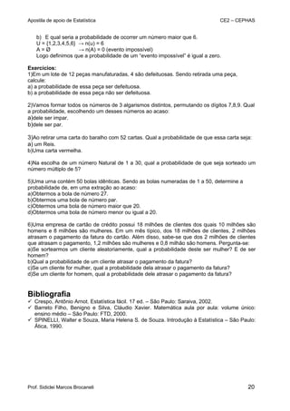 Apostila de Estatística