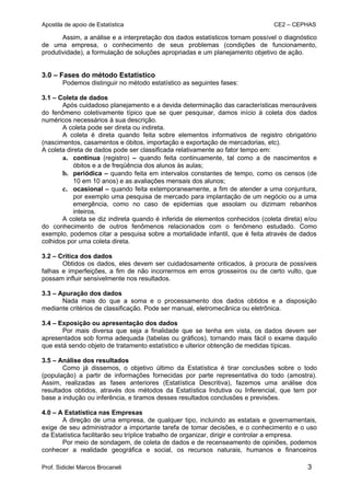 Apostila de Estatística