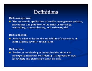 Risk Assessment and Management | PDF