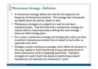 using maintenance_strategy_plans | PDF