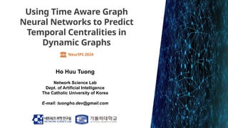 Predicting Temporal Centralities in Dynamic Graphs Using Time Aware ...
