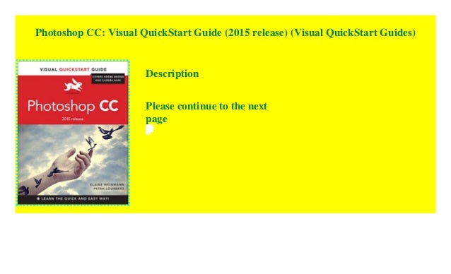 Photoshop Cc Visual Quickstart Guide 2015 Release Visual - 