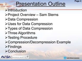 Data Compression Project Presentation | PPTX