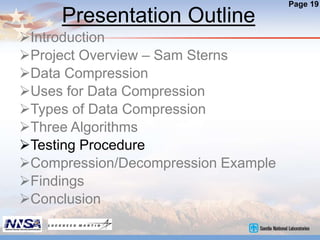 Data Compression Project Presentation | PPTX