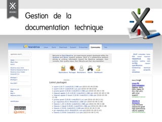 Gestion de la
documentation technique
 