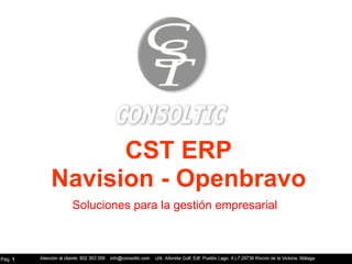 CST ERP Navision - Openbravo Soluciones para la gestión empresarial Pág.  1 