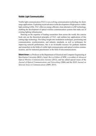 Visible Light Communication 1st Edition Shlomi Arnon | PDF