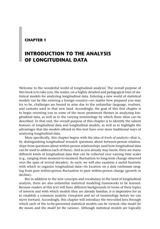 Longitudinal Analysis Modeling Withinperson Fluctuation And Change 1st ...