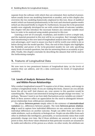 Longitudinal Analysis Modeling Withinperson Fluctuation And Change 1st ...