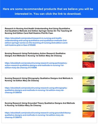 Qualitative Research In Nursing And Healthcare 3rd Ed Wheeler | PDF