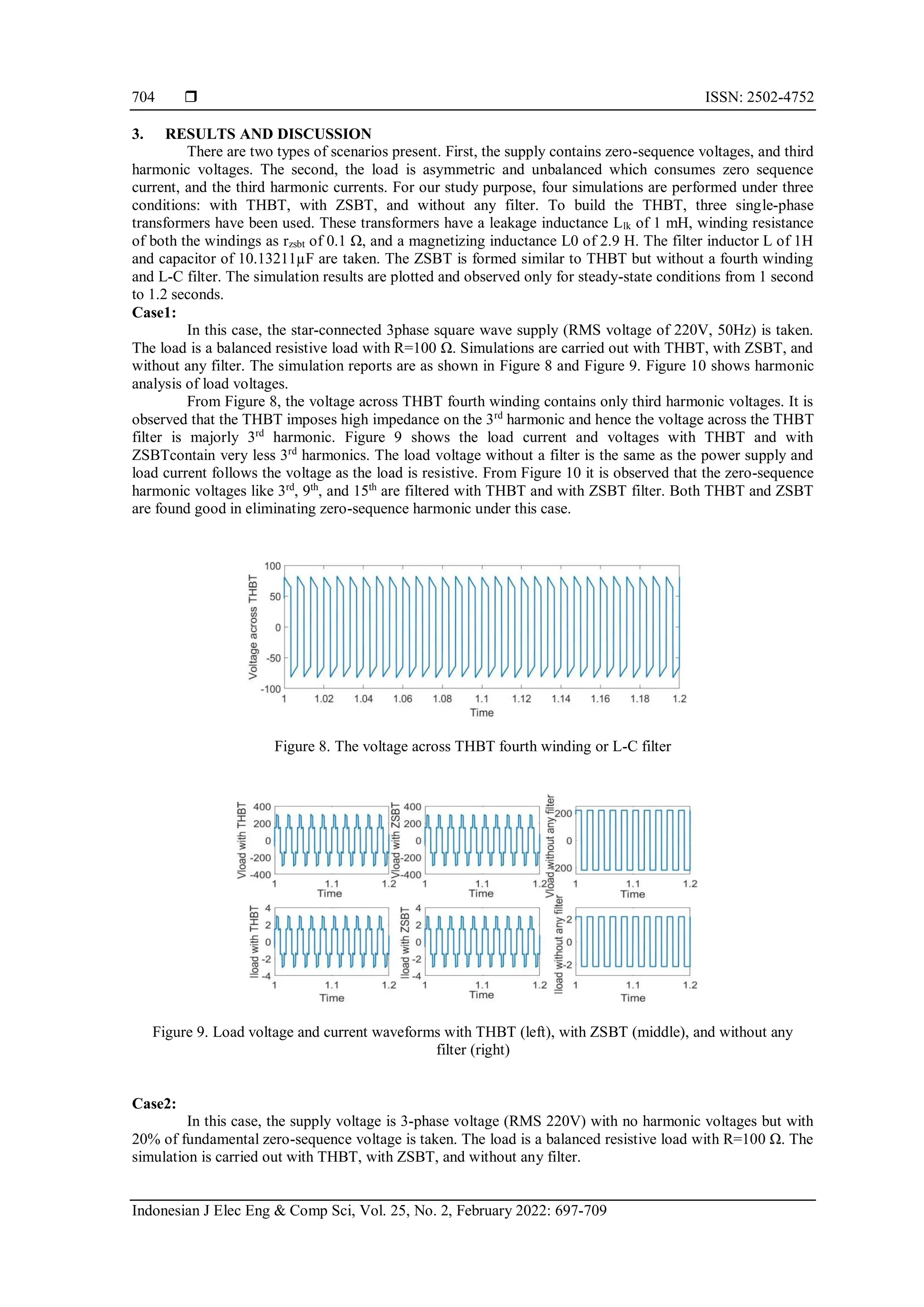 Third harmonic current minimization using third harmonic blocking ...