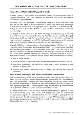 Mathematics Contests The Australian Scene 2014 A Di Pasquale | PDF