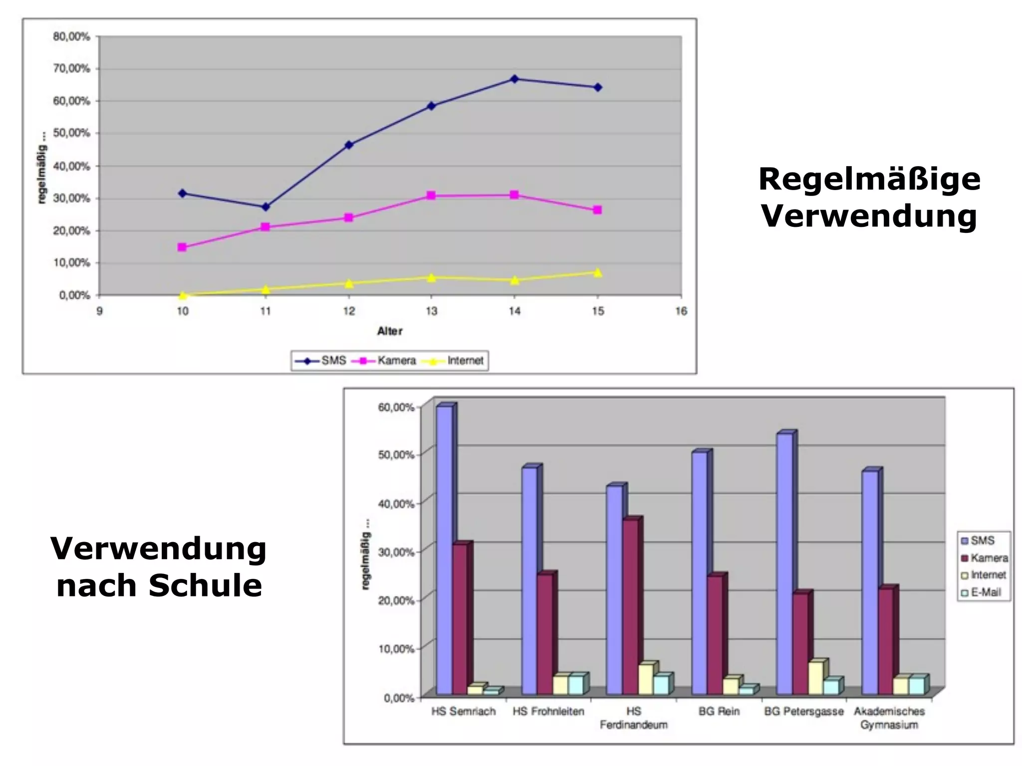 Regelmäßige
              Verwendung




Verwendung
nach Schule
 