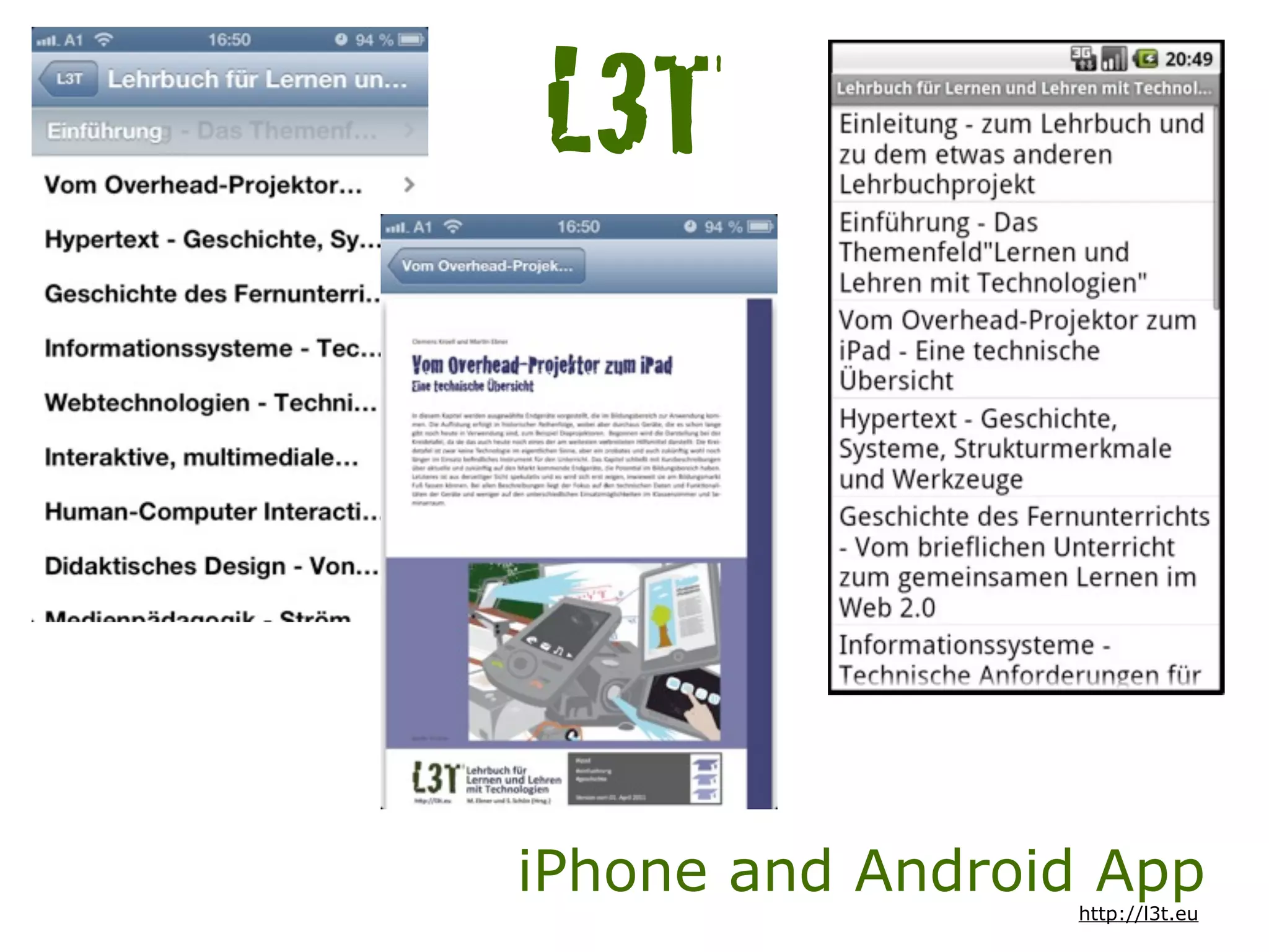 L3T



iPhone and Android App
                 http://l3t.eu
 
