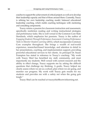 Designing And Using Performance Tasks Enhancing Student Learning And ...