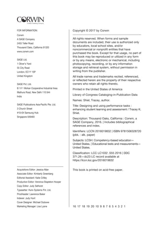 Designing And Using Performance Tasks Enhancing Student Learning And ...